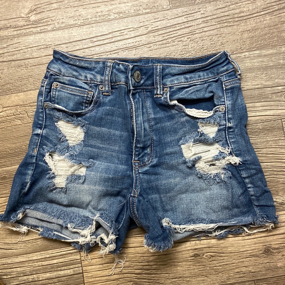 American Eagle Stretchy Distressed Shorts